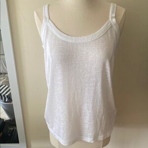 MARBLE White Sleeveless Tank Top